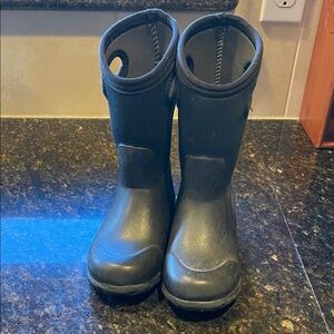Children's Waterproof Bogs Black Boots